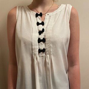 Jacob sleeveless blouse with bow-tie accents